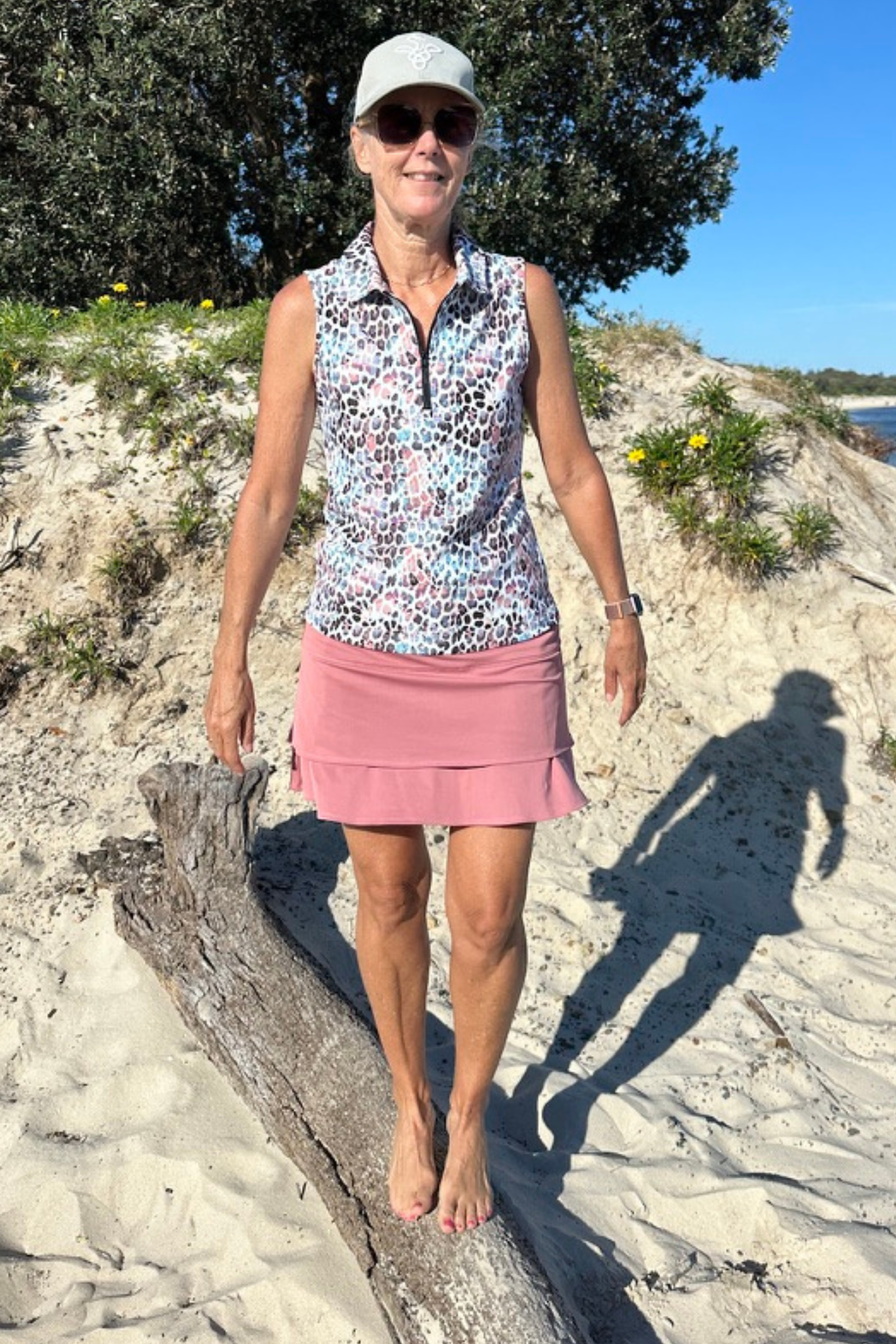 Zoe Sleeveless - Pastel Leopard