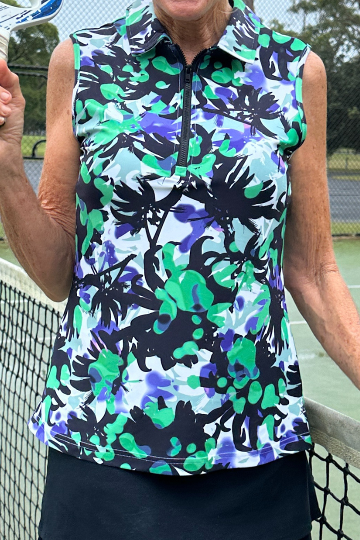 Zoe Sleeveless — Emerald Graphic
