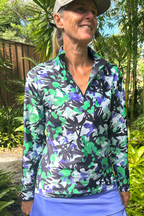 Amber 1/4 Zip — Emerald Graphic