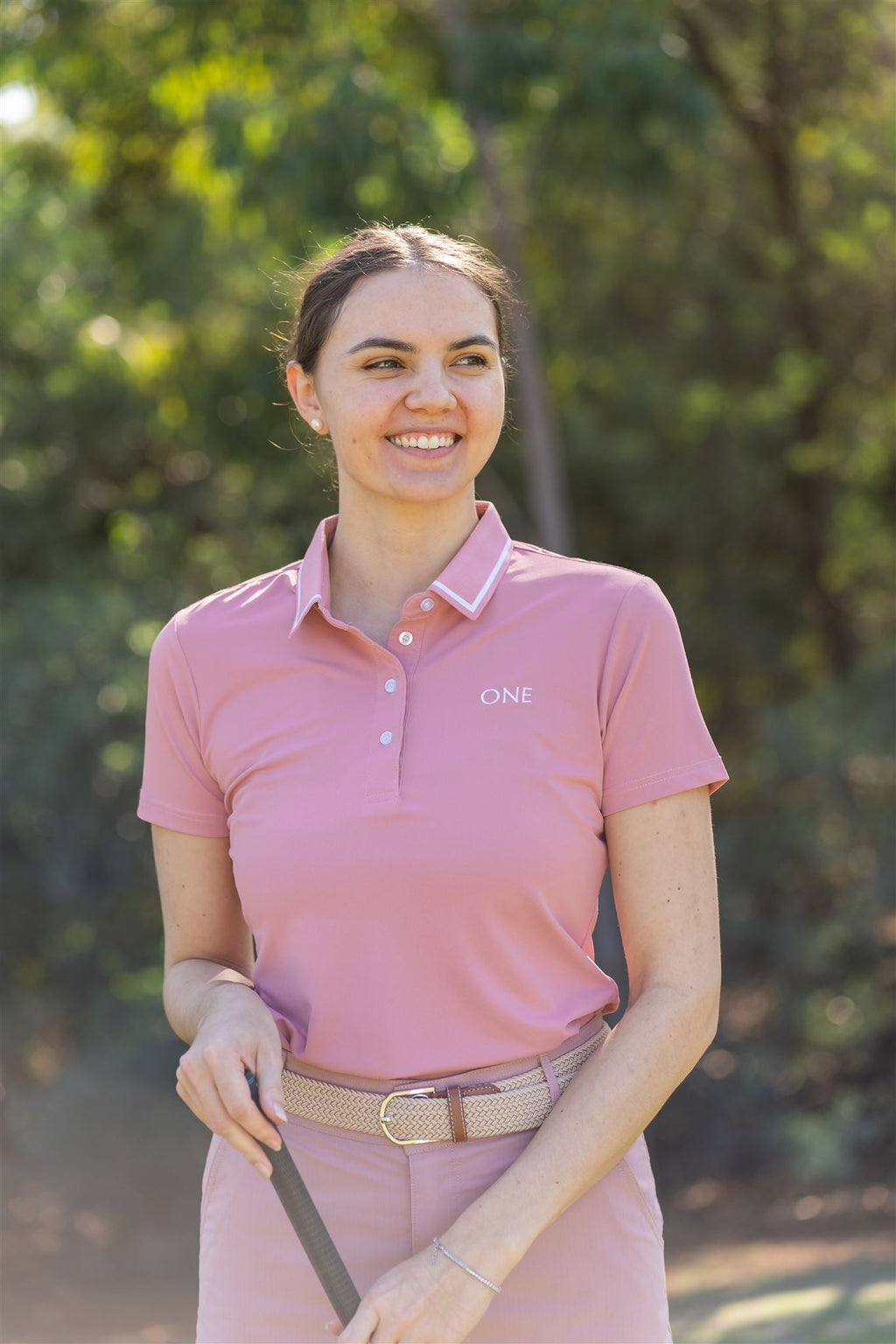 Pink Signature Polo Short Sleeve