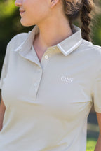 Beige Signature Polo Short Sleeve