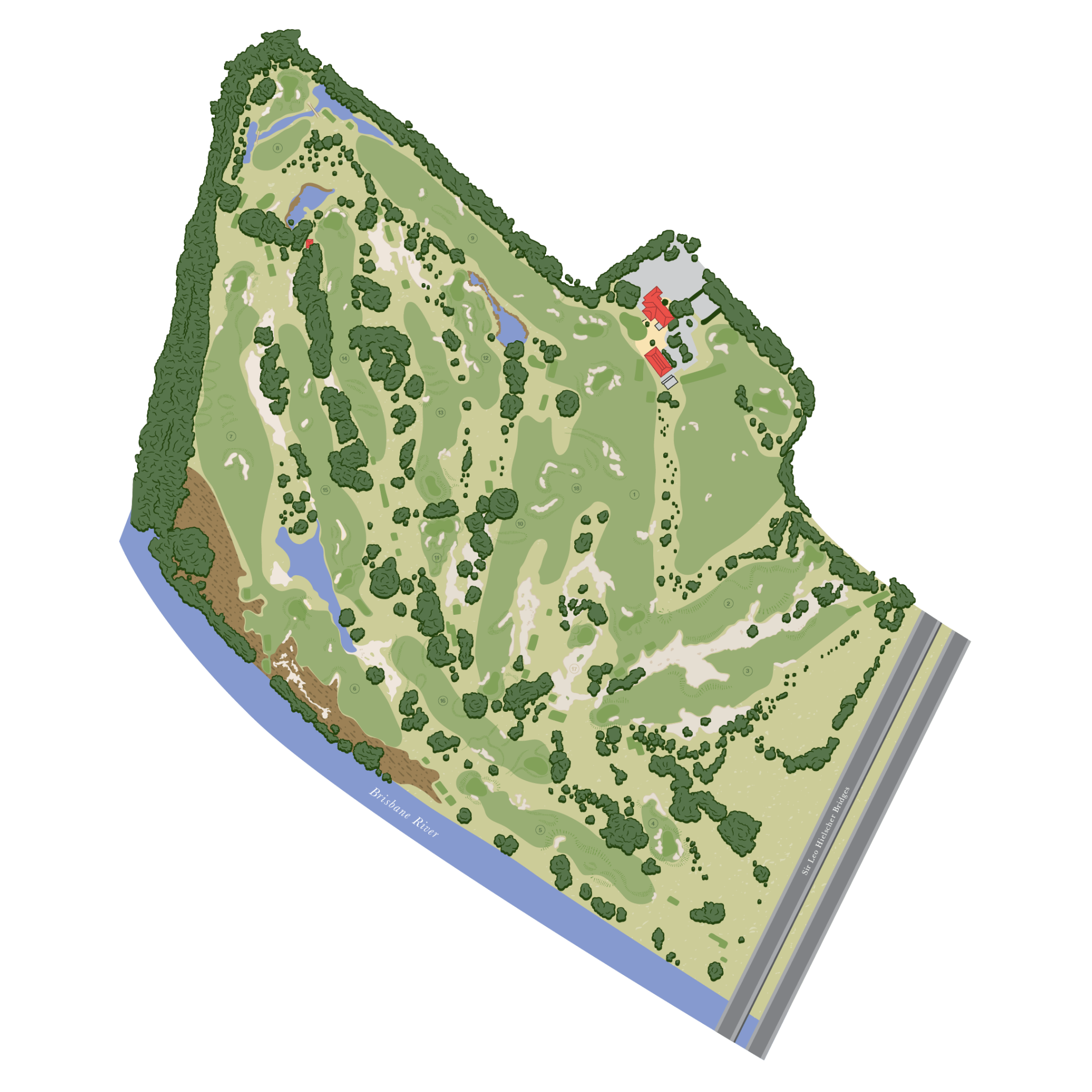 Royal Queensland Course Map - Stagg